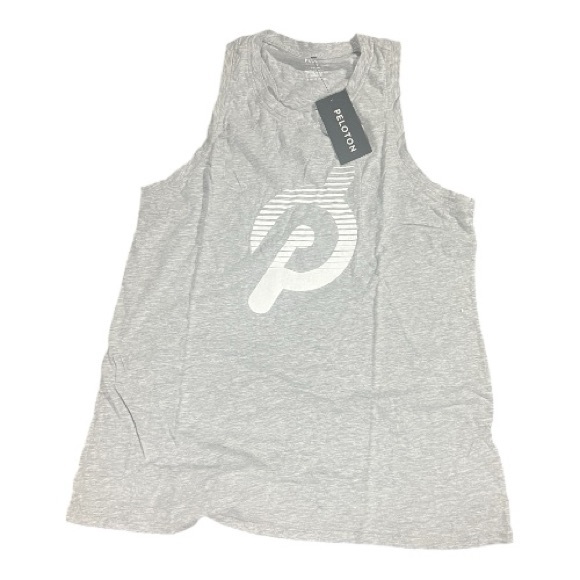 Peloton straight racer tank-  Heather Gray women  size large -new with tags - Picture 1 of 3